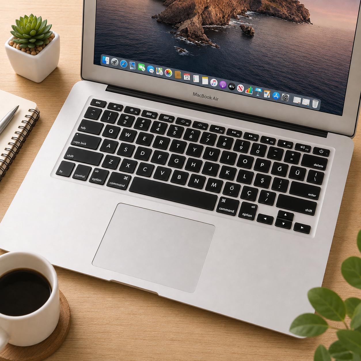 MacBook Silikon Klavye Kaplama Air Pro Eski USB li Modeller 2008-2017 Uyumlu Ultra İnce Koruyucu Film US Amerikan İngilizce-Dikdörtgen Enter-MacBook Us-To-Tr Klavye Siyah