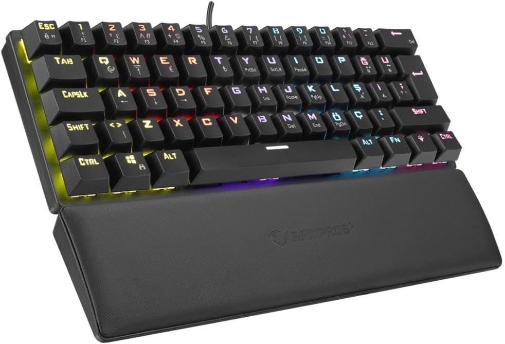 ALLY K11 Siyah Rainbow Q Bilek Destekli Red Switch Gaming Oyuncu Klavye