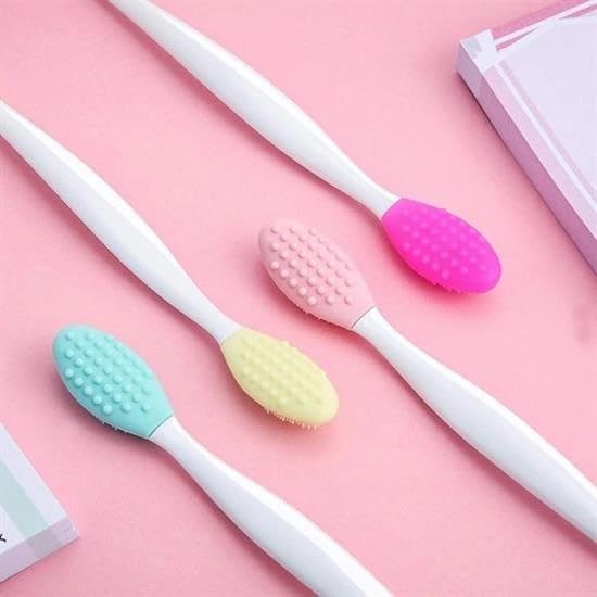 BakGelAl 2 Adet Dudak Fırçası Peeling Etkili Gözenek Siyah Nokta Temizleyici Akne Giderici Çift Yönlü