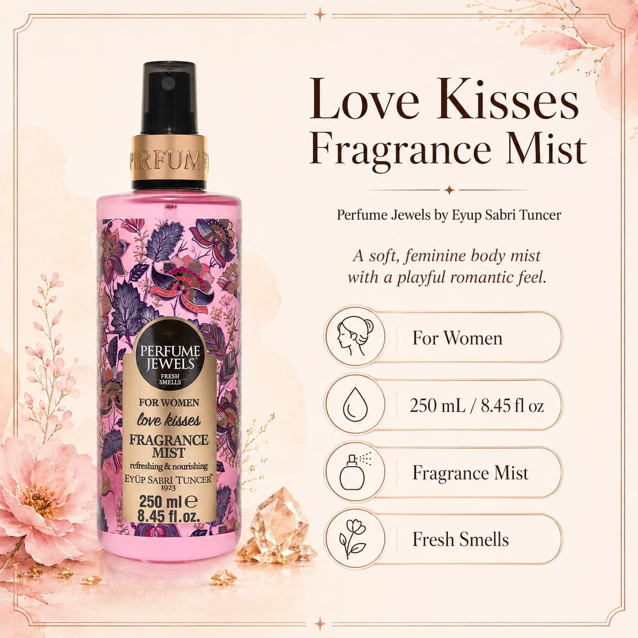 Eyüp Sabri Tuncer Pj Body Splash Love Kisses Kadın (250 ml)