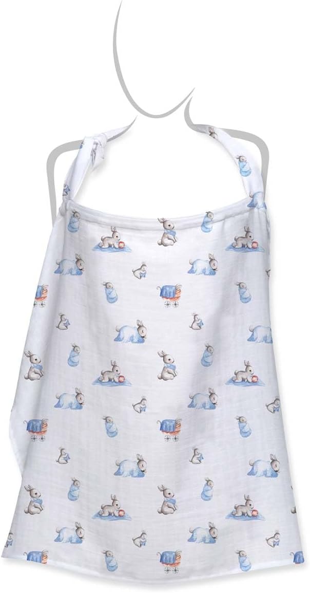 % 100 Pamuk Müslin Bebek Emzirme Önlüğü – Bébé Lapin FEED1018