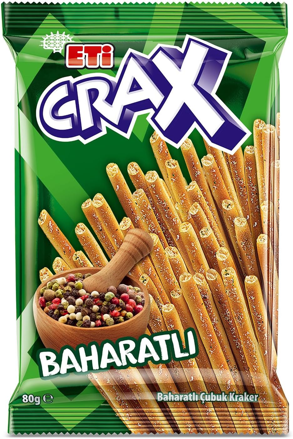 Crax Baharatlı Çubuk Kraker 80 g x 17 Adet