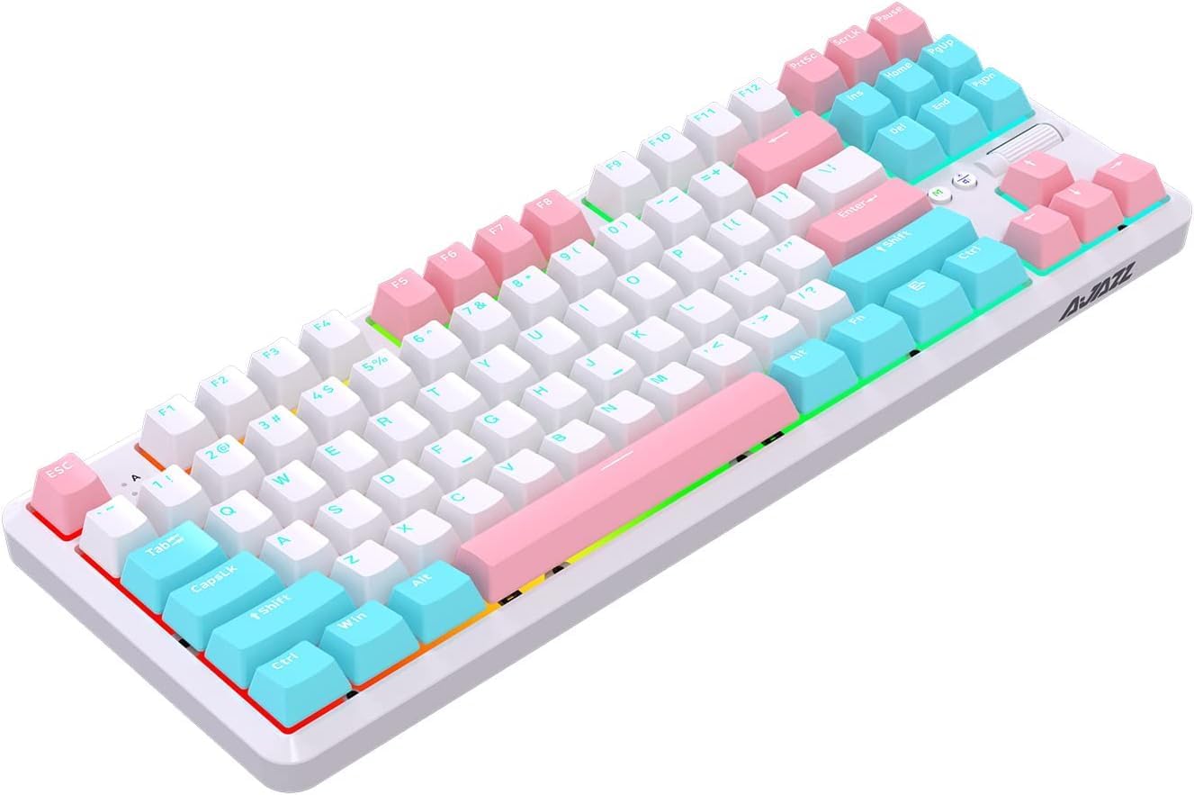 K870T Pro Kablosuz Hot Swap Mekanik Oyun Klavyesi-RGB - 10 Adet Switch, Tuş ve Switch Sökme Aparatı Hediyeli (K870T Pro Beyaz - Brown Switch)