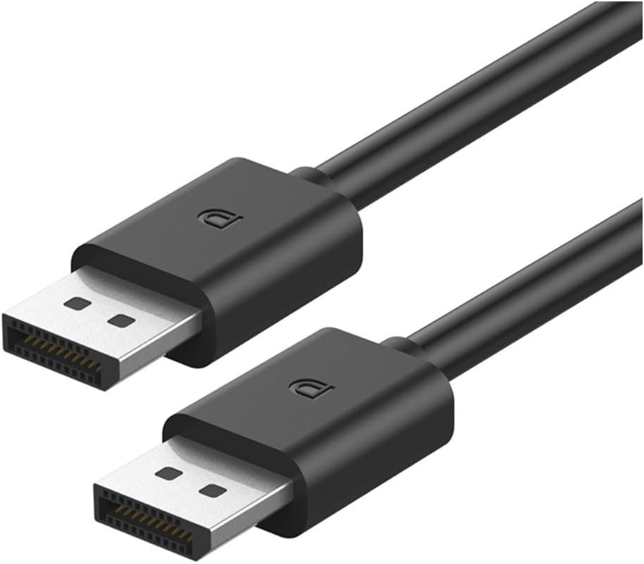 Dp2 Display to Display Kablo 4K (60Hz) 1.2 V (1.8m) - 4K DisplayPort Kablosu, Erkek-Erkek Ekran Bağlantı Nokta Kablosu Dizüstü Masaüstü Monitör için Uyumlu