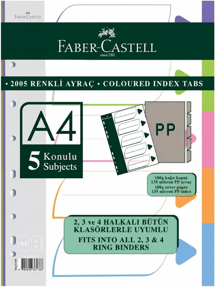 FABER 5 BÖLMELİ RENKLİ AYRAÇ FC-2005 5075250105