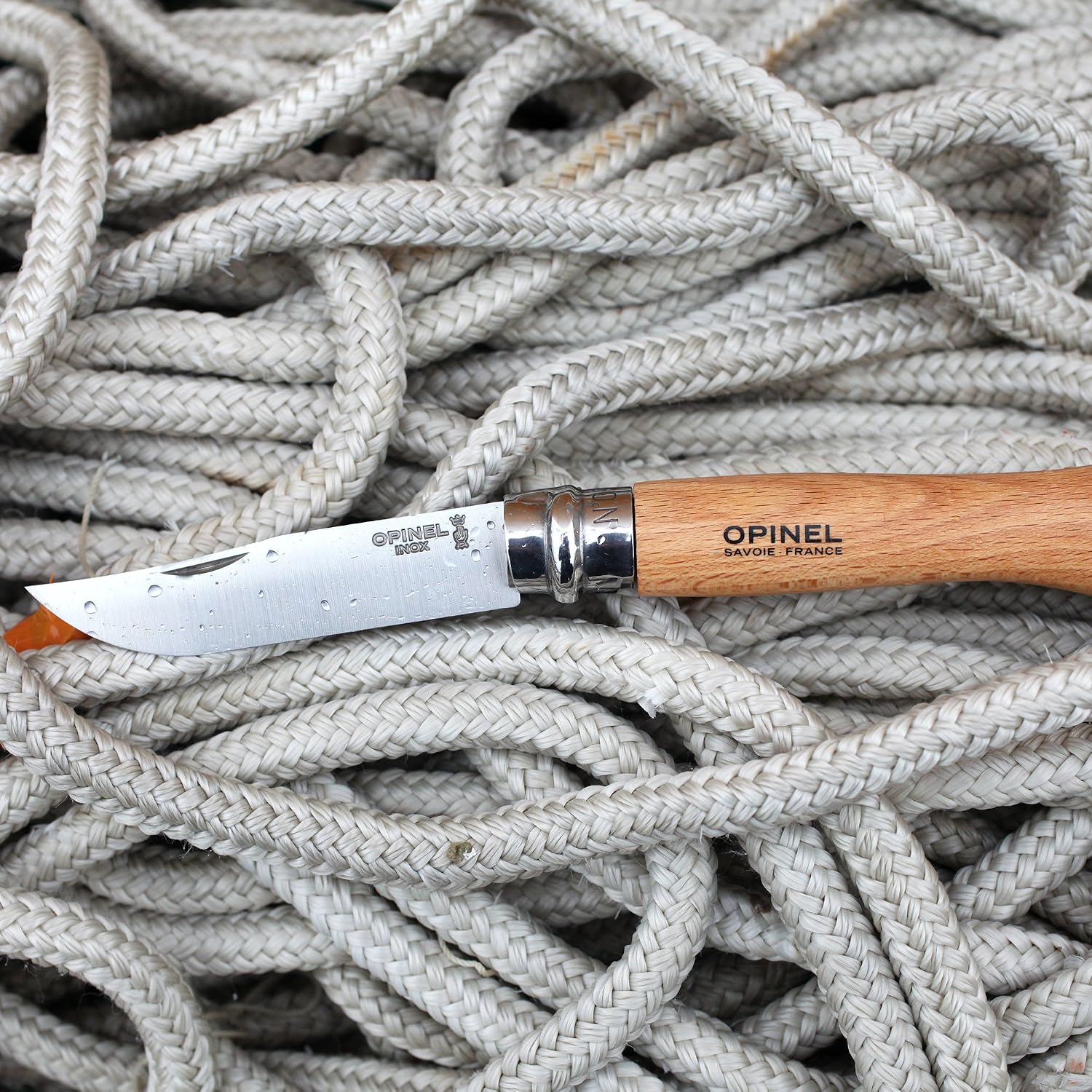 Op-001083 Inox Kayın Saplı Paslanmaz Çelik Çakı, Unisex, Kahverengi, Nr.9