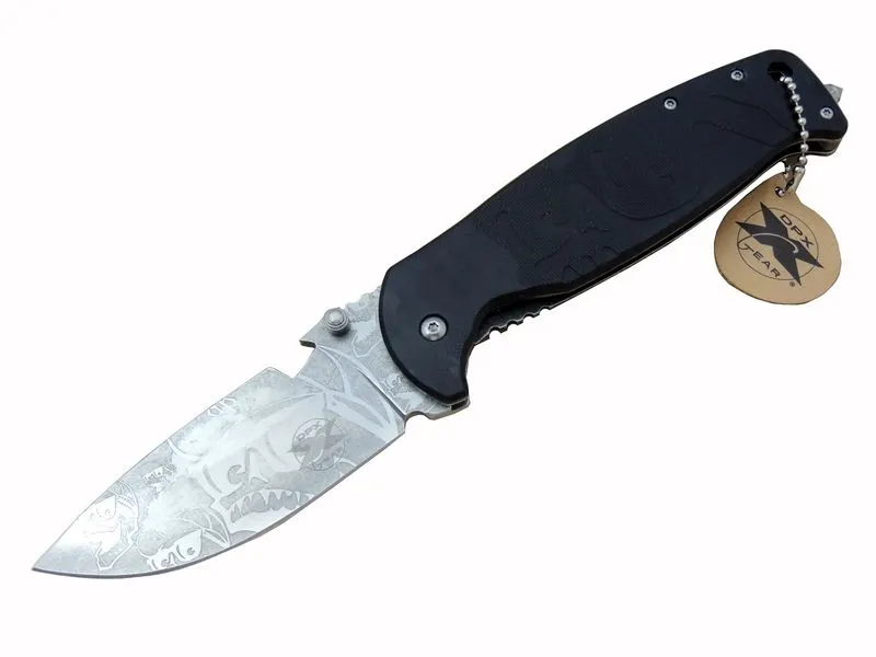 Gear HST-1238 Desenli Outdoor Çakı 23,5 cm - Açacaklı, Cam Kırma Perçinli, Kılıflı