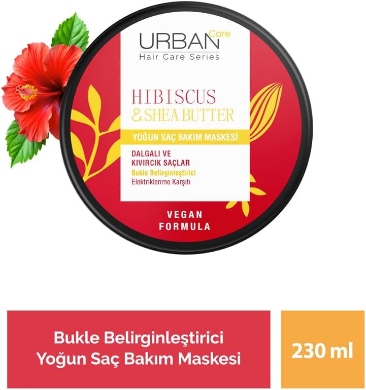 Twisted Curls Hibiscus & Shea Butter Kıvırcık ve Dalgalı Saçlara Özel Yoğun Saç Bakım Maskesi 230 ml- Vegan