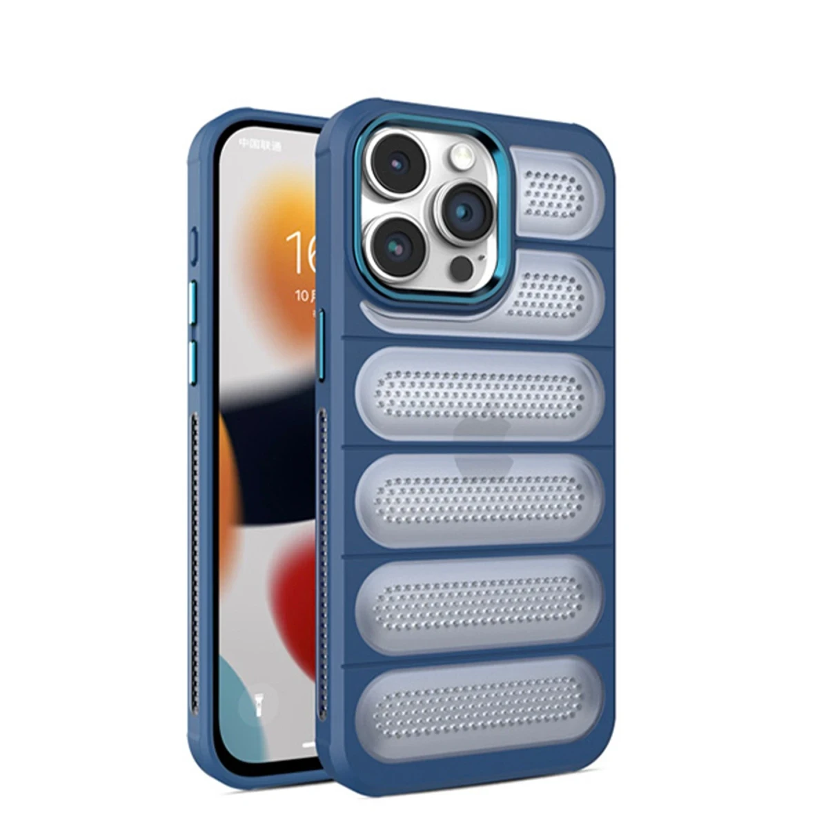 Apple iPhone 15 Pro Kılıf Airmax Silikon Kapak - Lacivert