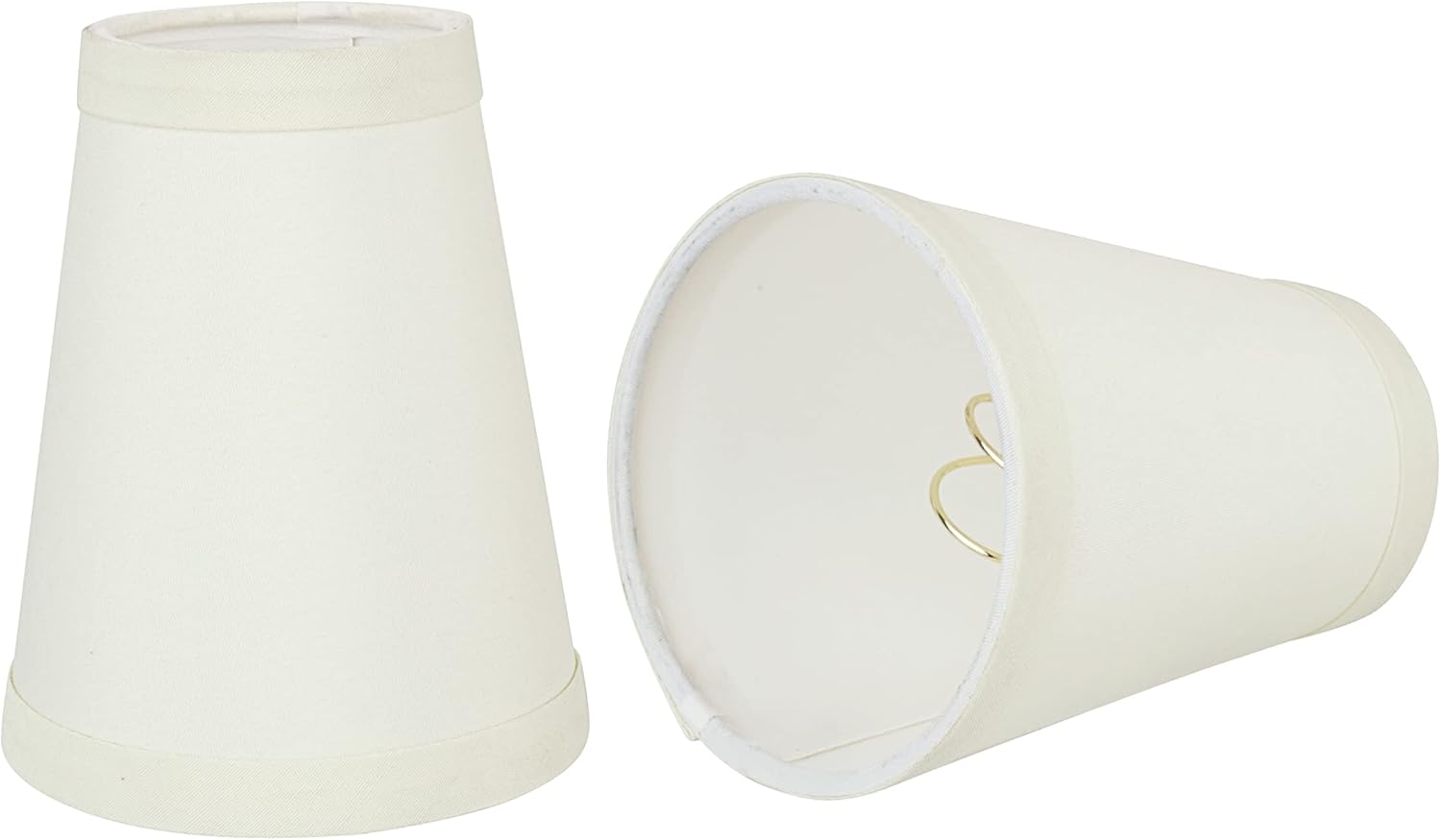 32666-2 Küçük Sert Sırtlı İmparatorluk Şekilli Avize Seti (2'li Paket), Beyaz Geçiş Tasarımı, 10,16 cm Alt Genişlik (5,88 cm x 10,16 cm x 12,7 cm) Klipsli Lamba Gölgeliği