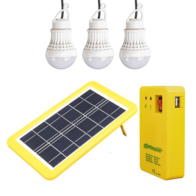 Solar Aydınlatma Seti Çok Uçlu 3 Ampullü