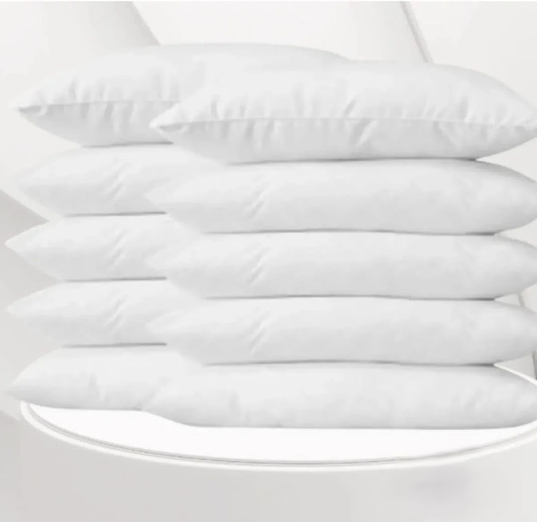DENİZLİ ÇEYİZ 10'lu Pamuklu Beyaz Fermuarlı 50x70 Cm Iç Yastık Kılıfı