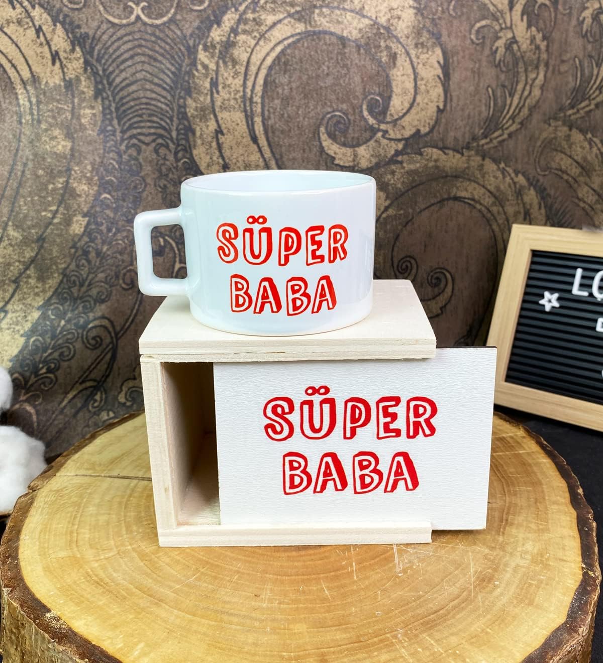 Süper Baba Tasarımlı Kutulu Kupa