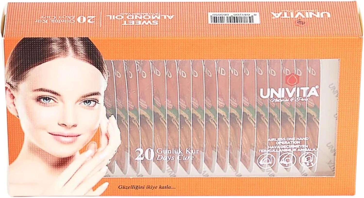 %100 Doğal Katkısız Tatlı Badem Yağı - 20 Günlük Bakım Kürü - 80 ml (4ml x 20)