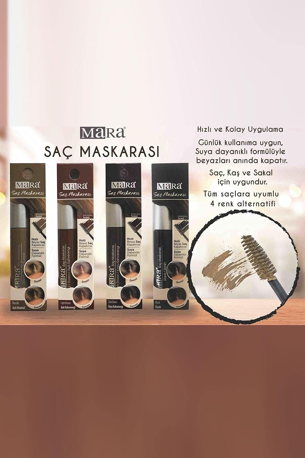Mara Kozmetik IMM209.362 Saç Maskarası Açık Kahve