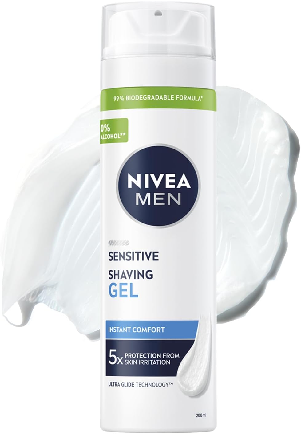 MEN Erkek Hassas Tıraş Jeli 200 ml,Tahrişe ve Yanmaya Karşı Koruma,Alkolsüz Formül,Hassas Ciltlere Özel