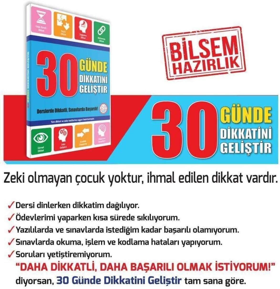 30 Günde Dikkatini Geliştir (6-12 Yaş)