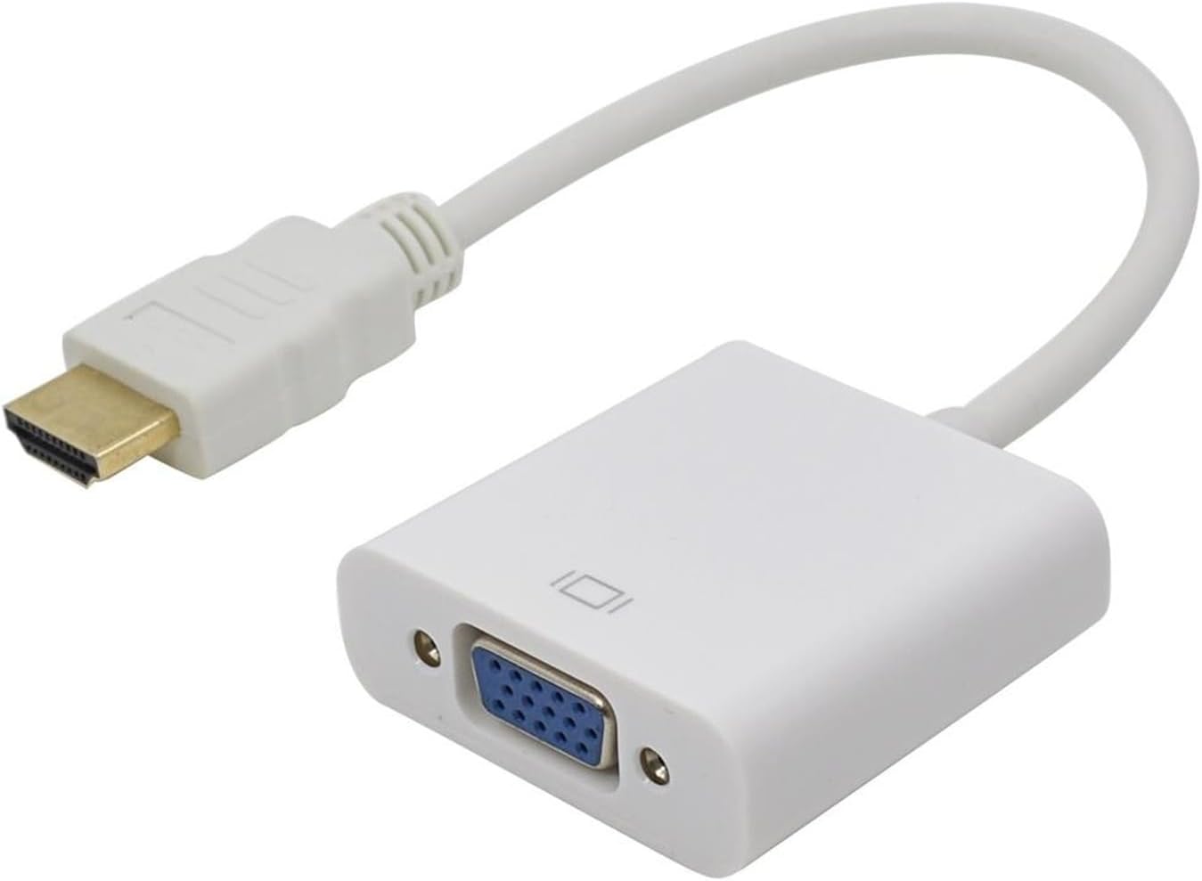 HDMI to VGA Çevirici Dönüştürücü Adaptör Monitör Laptop Projeksiyon Çevirme Uydu Kablosu 4547