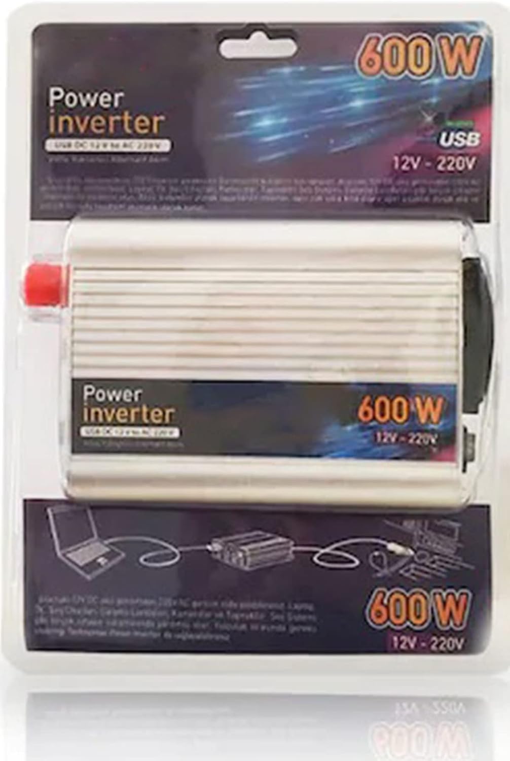 Technomax İnverter 600 W Usb Soketli̇ Dc 12.v-220.v 1410