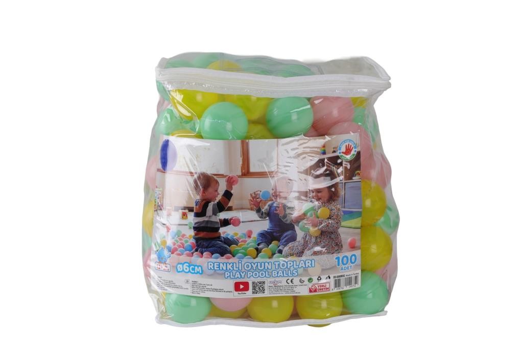 ER-6100 Soft Renk Havuz Topları Pvc Çantalı