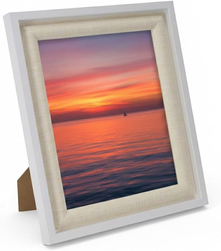 Premium Serisi 20 * 30 CM Ahşap Resim Çerçevesi Beyaz-Bej