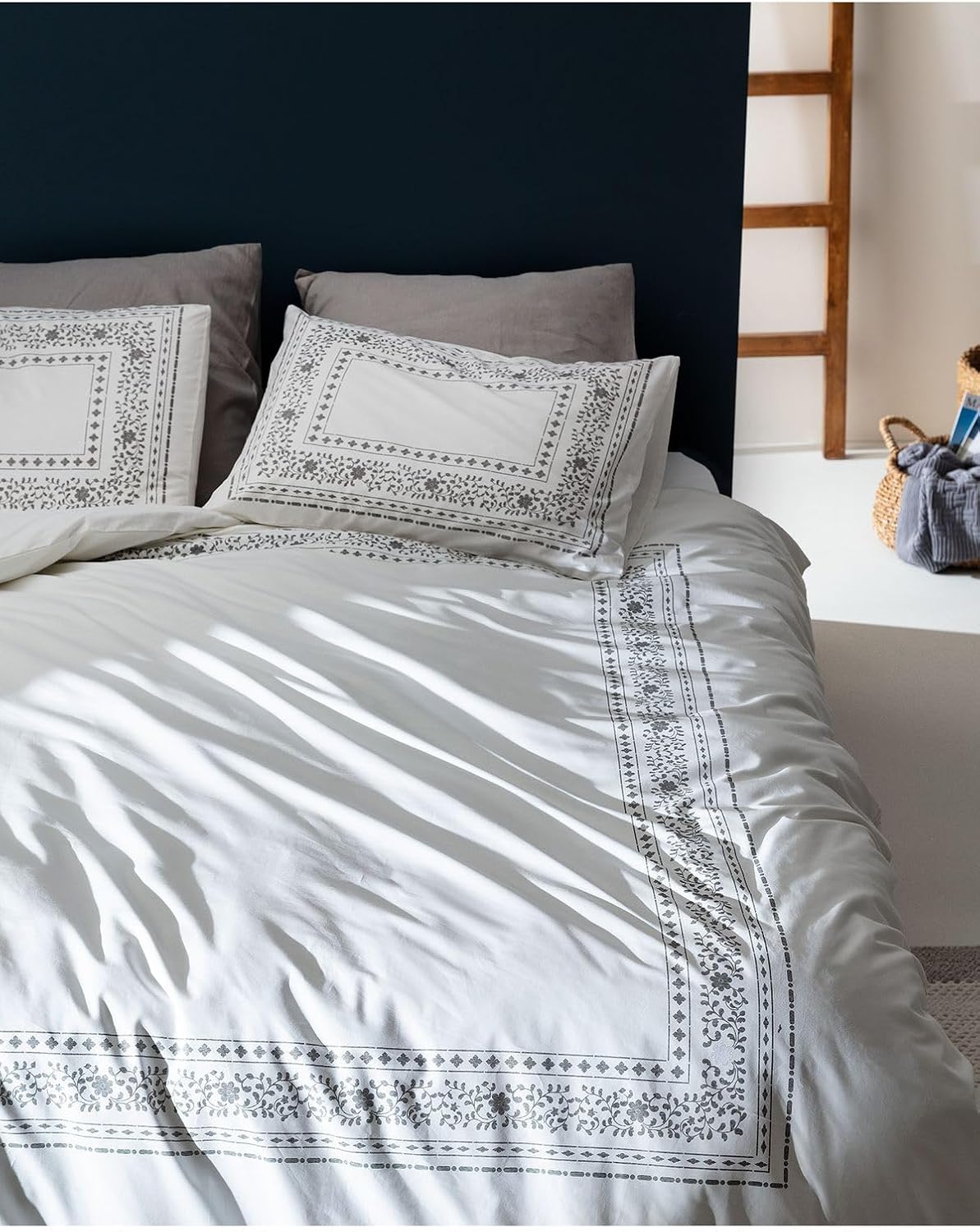 Arber King Size Duvet Cover Set- Gri