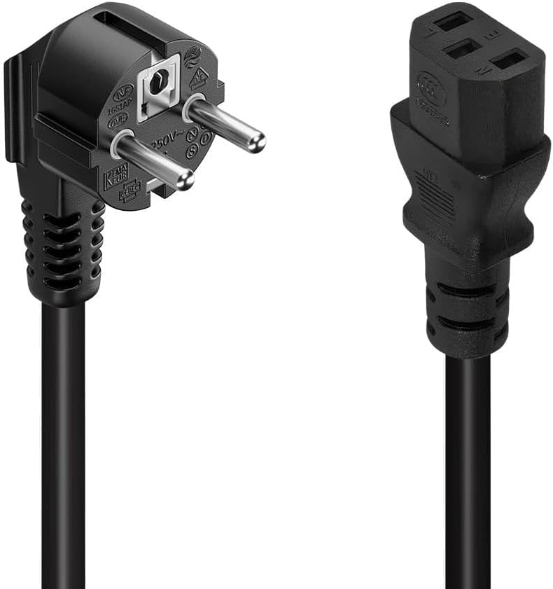 C7 Power Kablosu, 15 Metre, 3x1 MM, Bilgisayar için Güç Kablosu, Siyah, Dayanıklı Malzeme