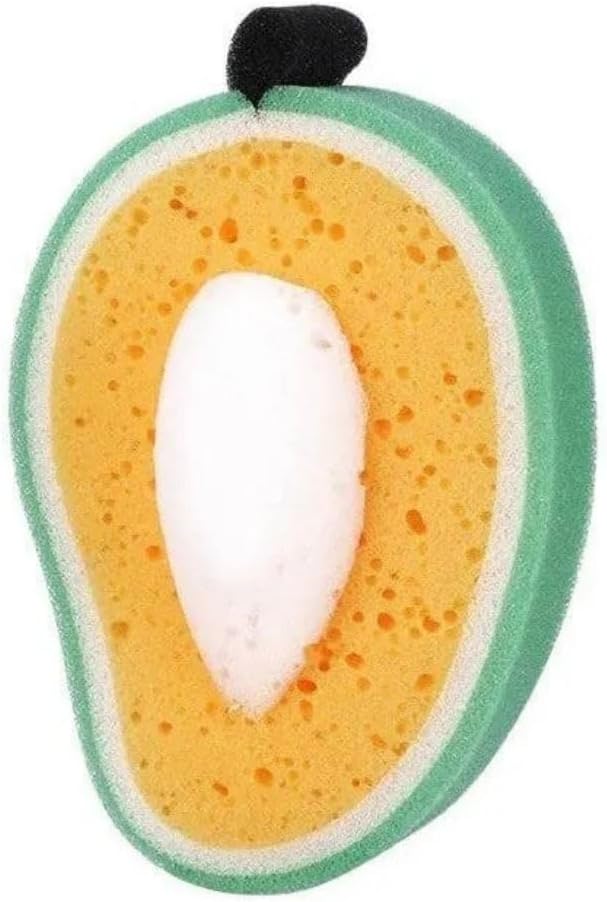 Banyo Süngeri, Meyve Şeklinde, Sünger Malzeme, Avokado, 15x12x2cm