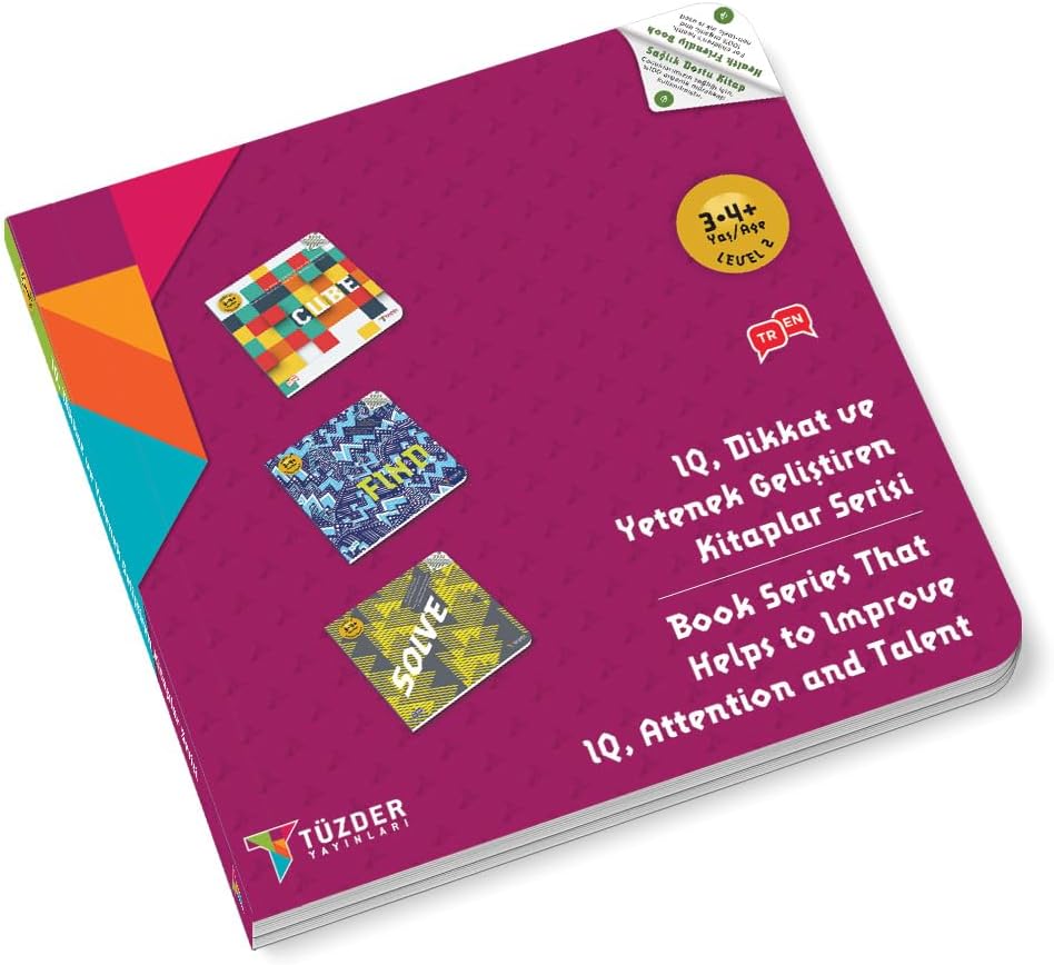 IQ Dikkat ve Yetenek Geliştiren Kitaplar Serisi 3-4 Yaş Level 2 (3 Kitap Takım)