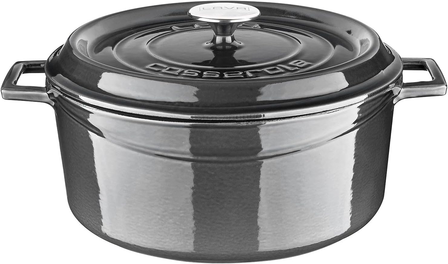 Metal Premium Serisi - Döküm Yuvarlak Tencere, 28 cm, Majolik Gri