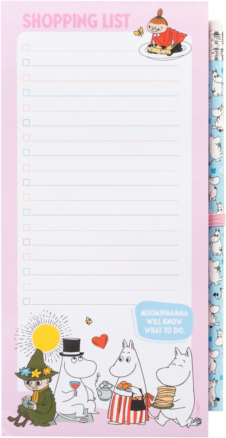 Not Defteri Küçük Moomin Moments - Alışveriş Listesi Manyetik Buzdolabı - Yapılacaklar Listesi Bloku Resmi Mumins Merch