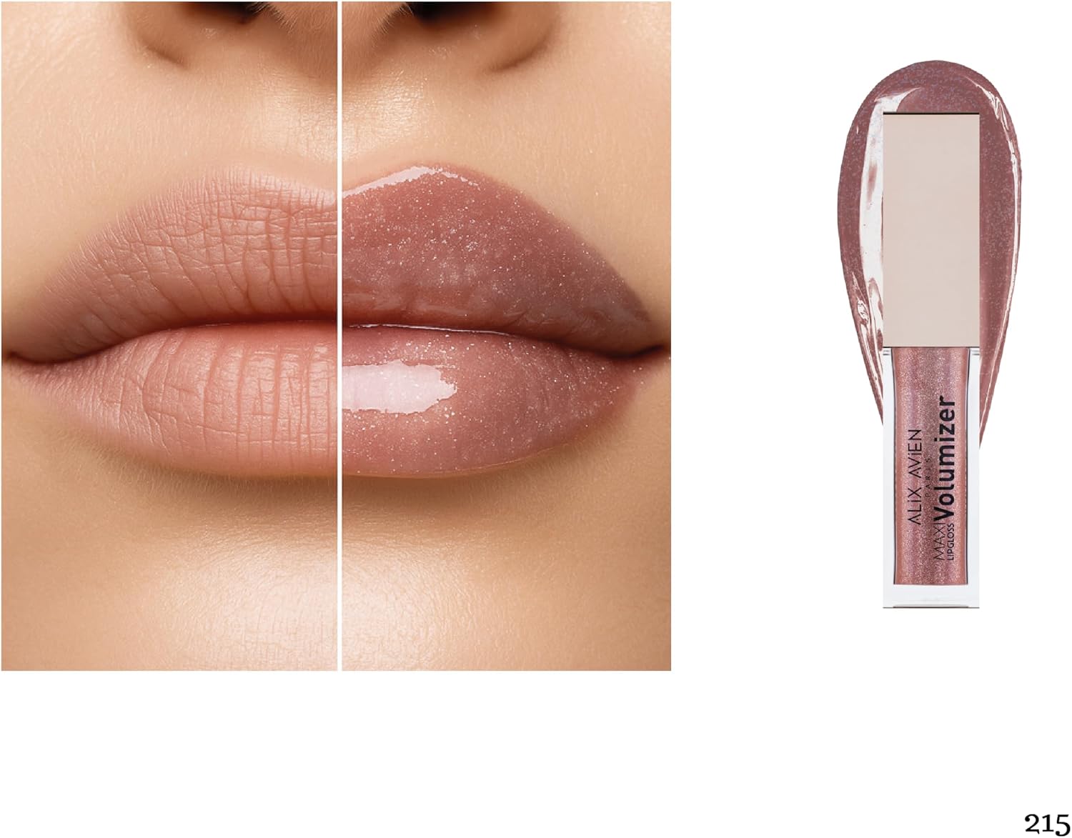 Maxivolumizer Lipgloss 215 - Shimmering Mauve - Kalıcı Ve Nemlendirici Ruj - Dolgunlaştırıcı Etki