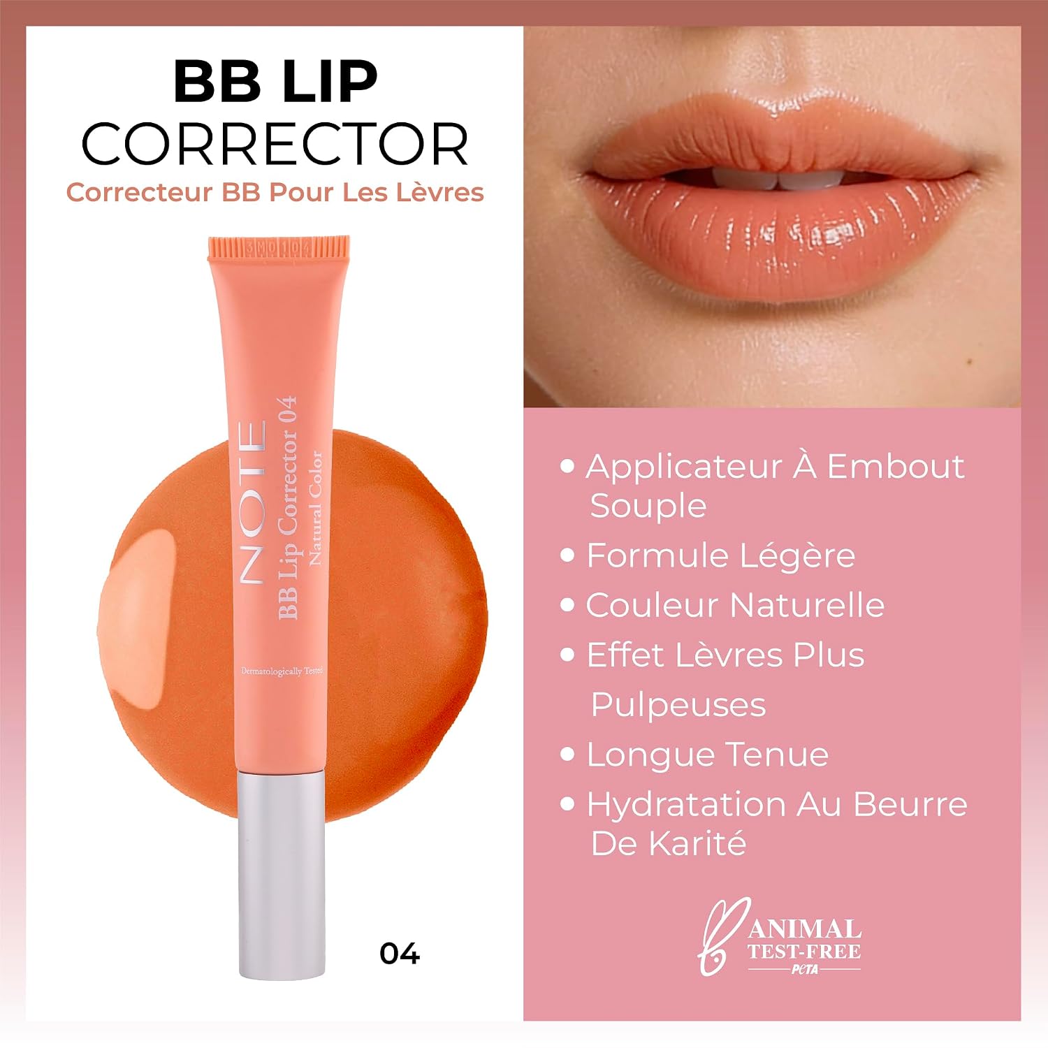Cosmetics BB Lip Corrector 04 Renk Eşitleyici Dudak Parlatıcısı, Turuncu
