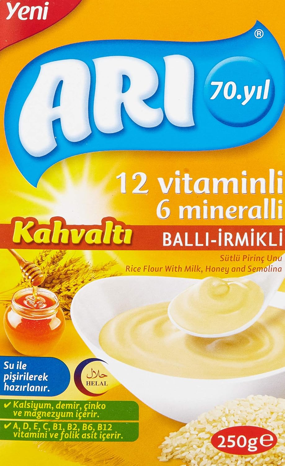 Mama 12 Vitaminli 6 Mineralli Sütlü Ballı İrmikli Pirinçli,250 Gr