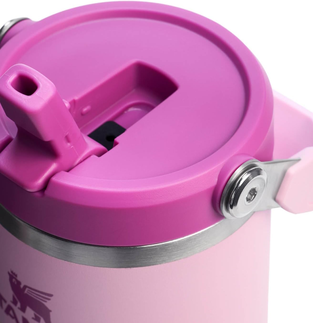IceFlow Flip Straw Tumbler Pipetli Termos Bardak, 0.89 Litre, Kiraz Çiçeği (Cherry Blossom)