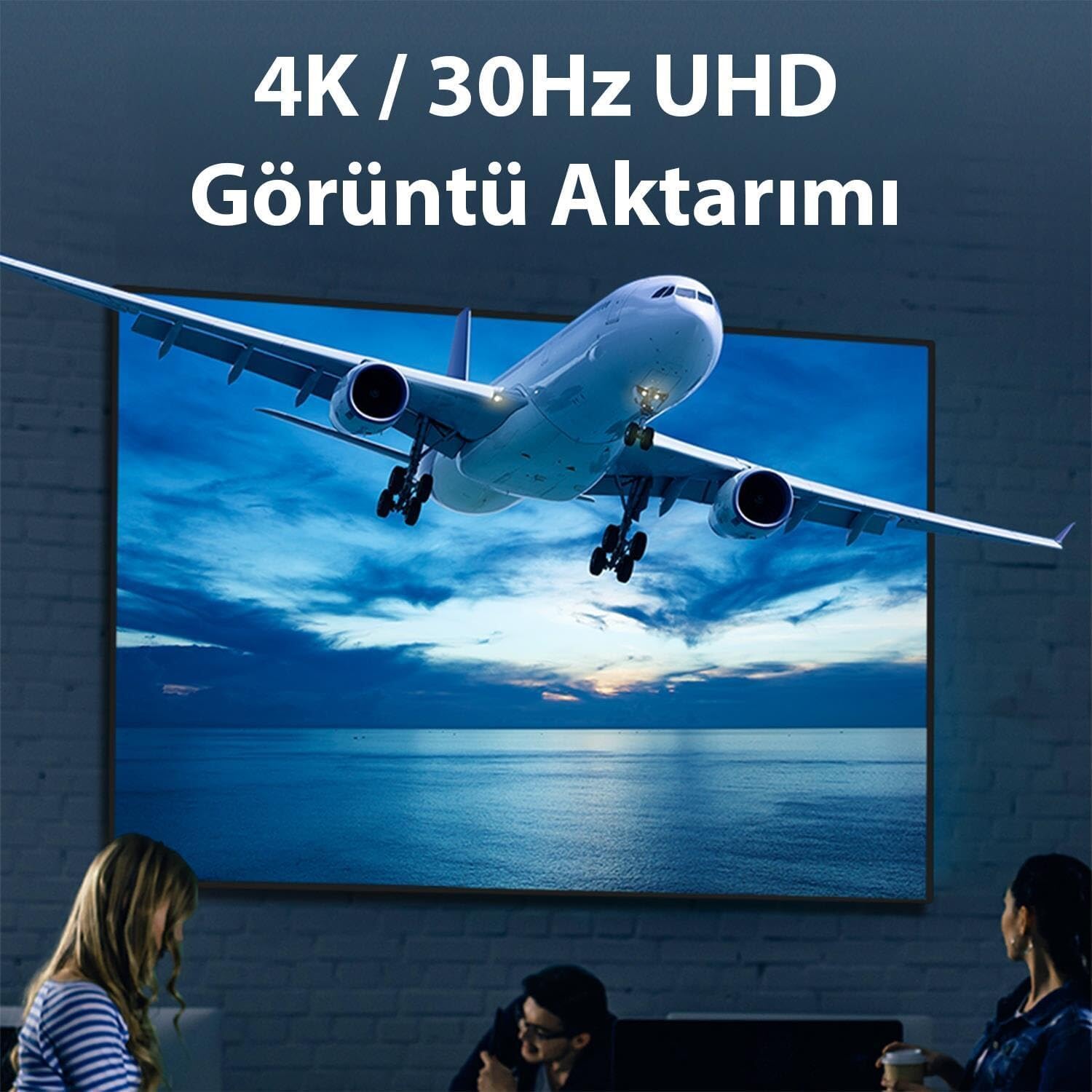 Type-C to HDMI Çevirici, USB C to HDMI Adaptör, Macbook Uyumlu