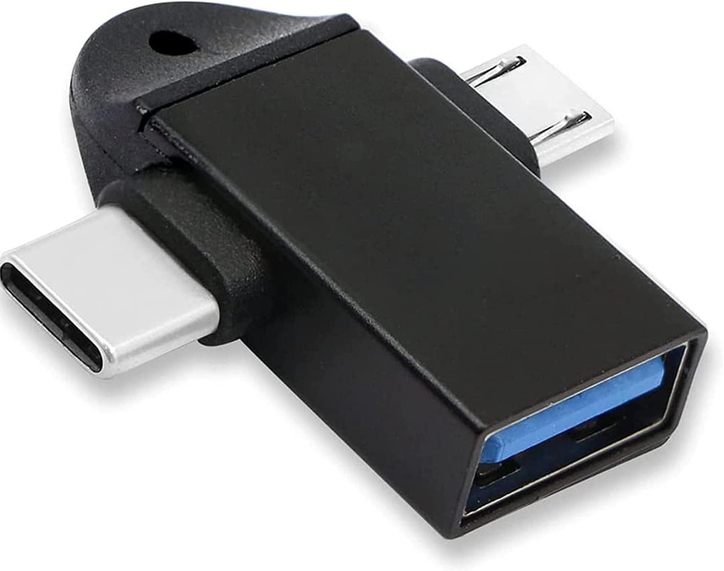 Parcbeny 6549 Micro USB Type-C 3 In 1 Dönüştürücü Çevirici Adaptör Otg USB 3.0 Girişli Type-C - Micro USB Dönüştürücü Aparat