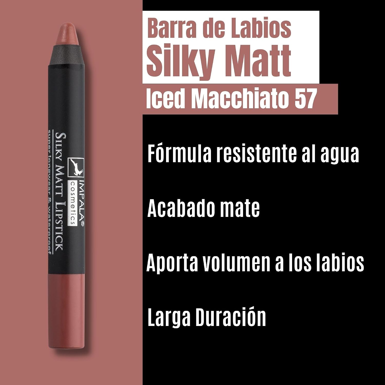 Dudak Kalemi - Silky Matt Lipstick - Uzun Süre Kalıcı & Suya Dayanıklı No 57 İced Macciato