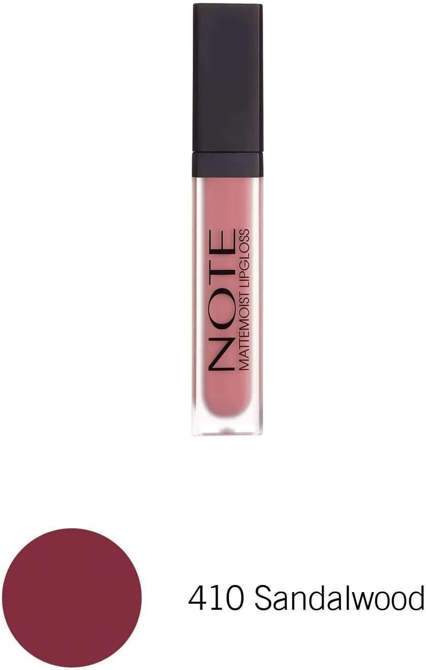 Cosmetics Mattemoist Lipgloss 410 Sandal Wood Yarı Mat Saten Bitişli Likit Ruj - Nude