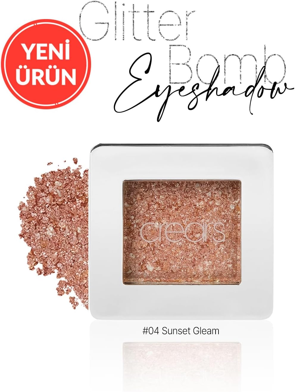 Mücevher Parlaklığında Yoğun Pigmentli Tekli Far Glitter Bomb Eyeshadow 04 Sunset Gleam