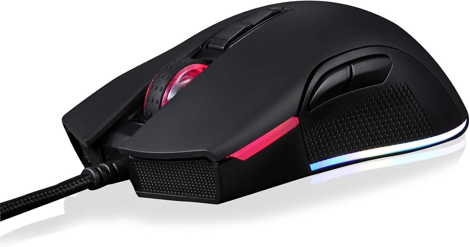Ursa Gaming Mouse Ayarlanabilir RGB Aydınlatmalı Programlanabilir 7 Buton Ayarlanabilir 500-10000 Arası DPI Değeri PMW 3325 Sensör Omron Gaming Switch ile 20 Milyon Switch Tık Ömrü