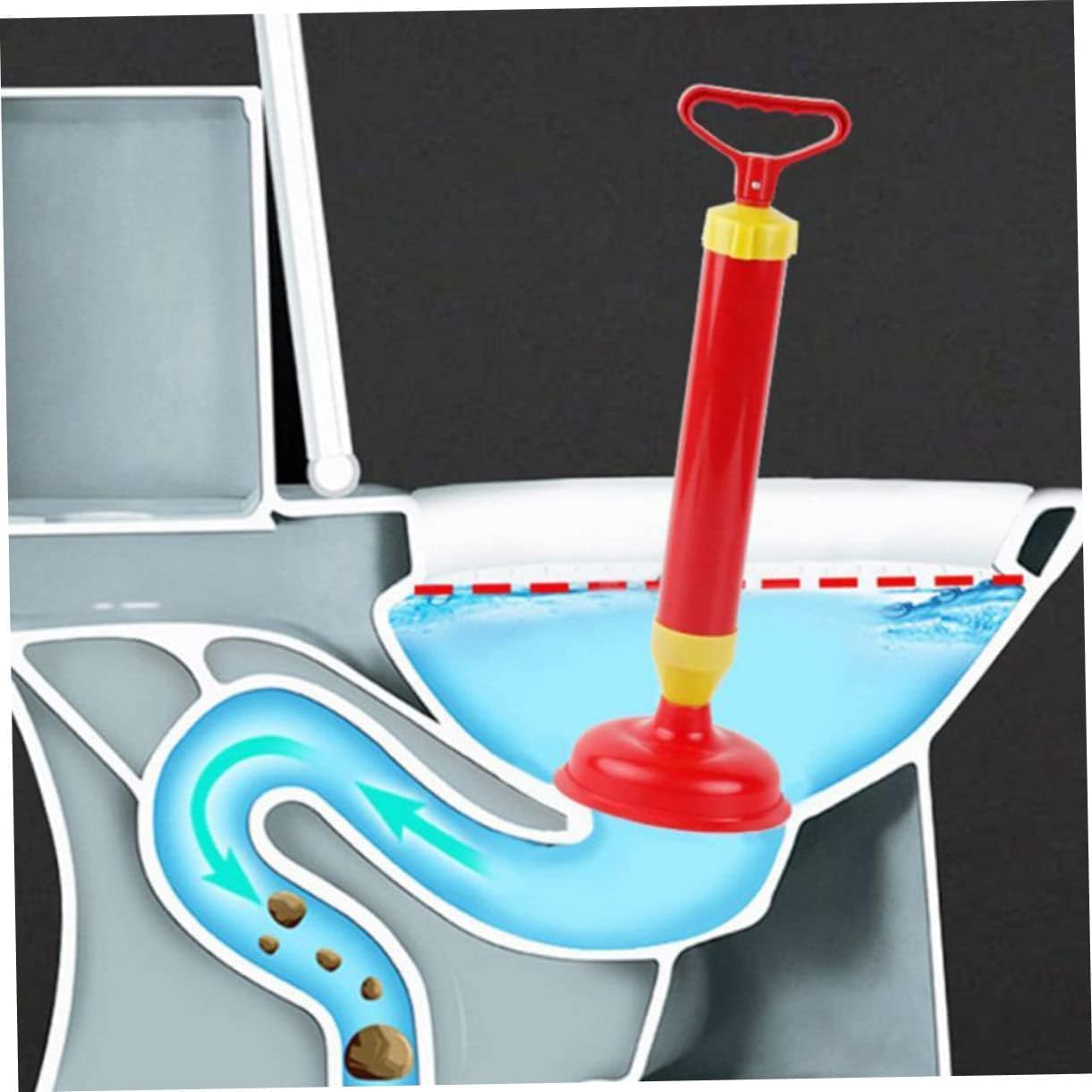 ® Tıkanıklık Açma Makinesi Gider Borusu Açma Temizleme Pompası Aparatı Mutfak Banyo Drenaj Duş Tuvalet Klozet Kanalizasyon Lavabo