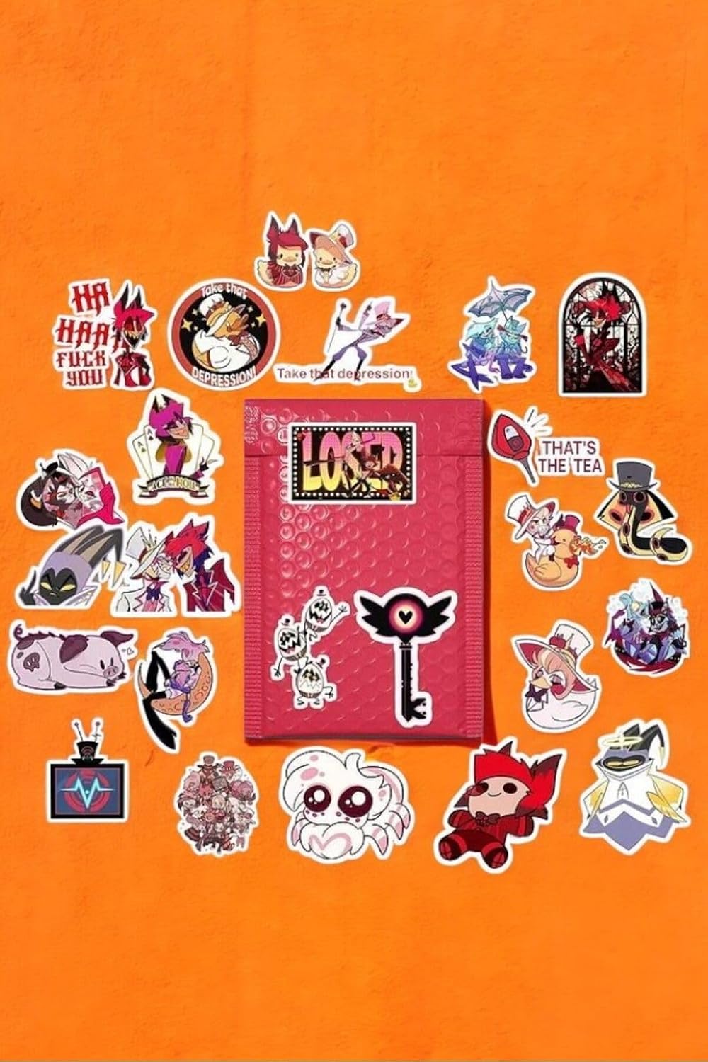 Hazbin Hotel V4 Sticker Paketi/Bullet Journal Defter Çıkartma Ajanda Laptop Etiket, 98456857498651