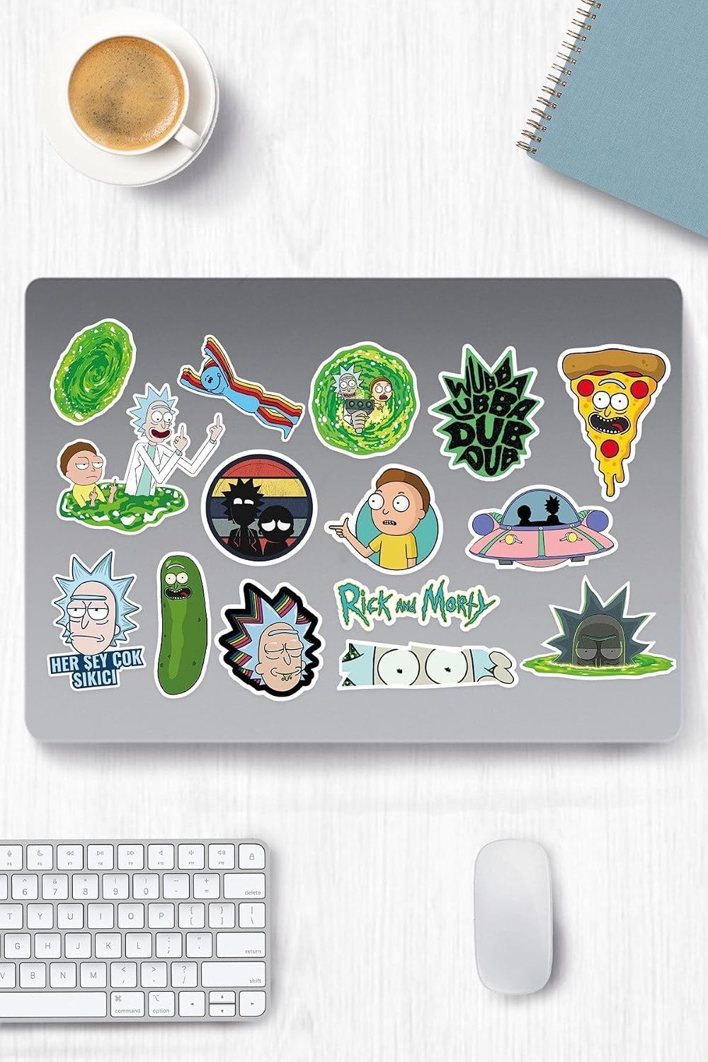 Rick And Morty Temalı Sticker Etiket Seti 1 - Laptop Notebook Telefon