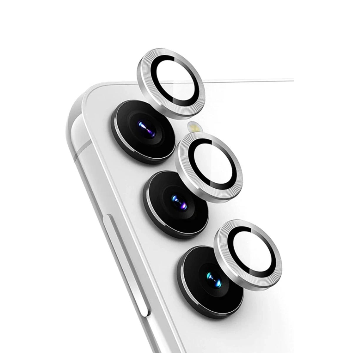 Samsung Galaxy A24 4G Valdez Metal Kamera Lens - Gümüş