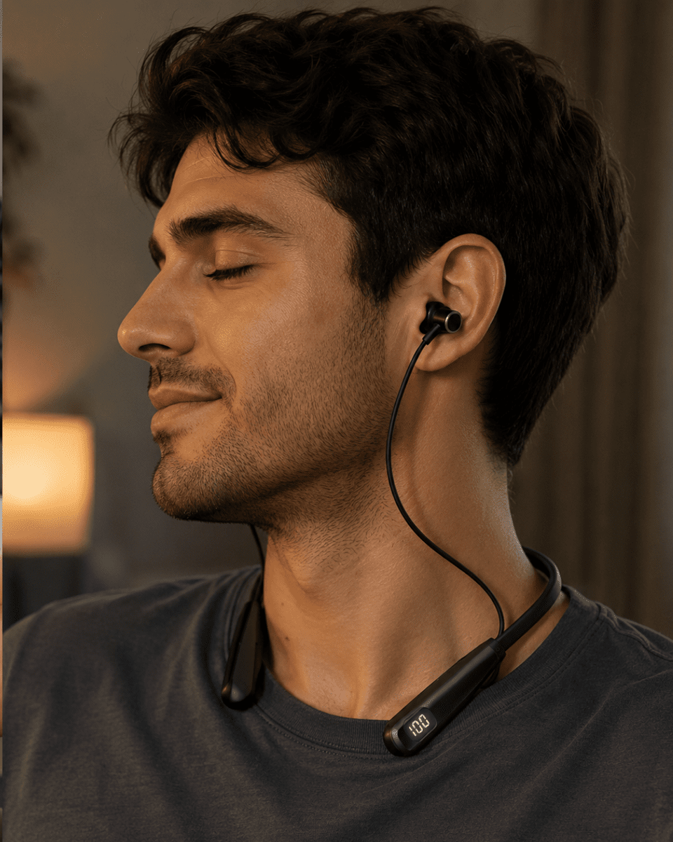 Bluetooth 5.3 Boyun Askılı Kulaklık Düşük Gecikmeli Manyetik Tasarım