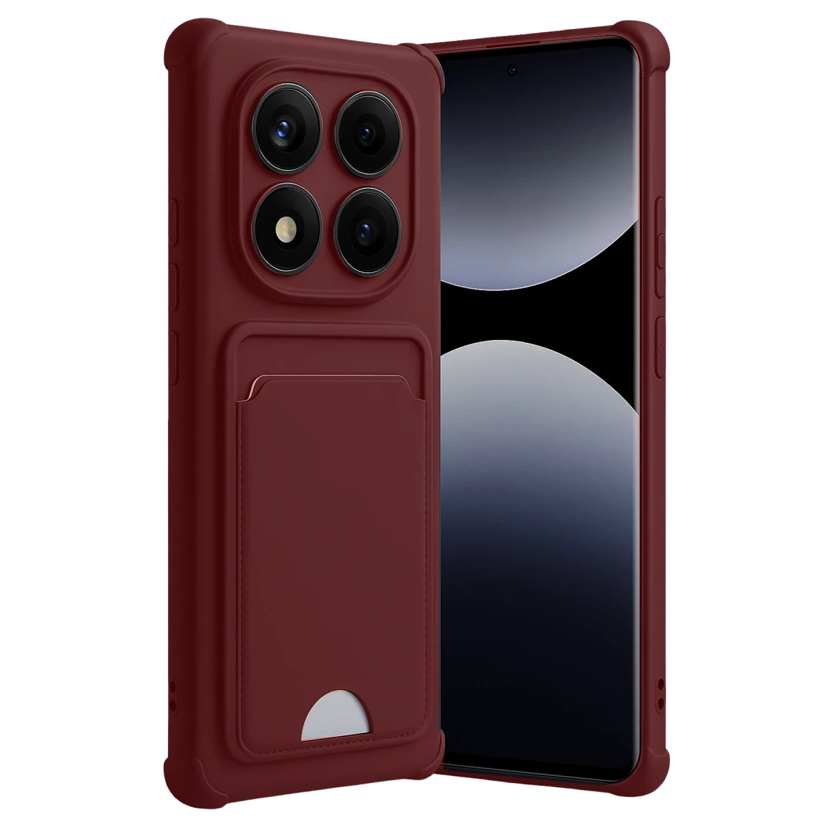Xiaomi Redmi Note 14 Pro Plus Kelvin Kartvizitli Silikon - Bordo