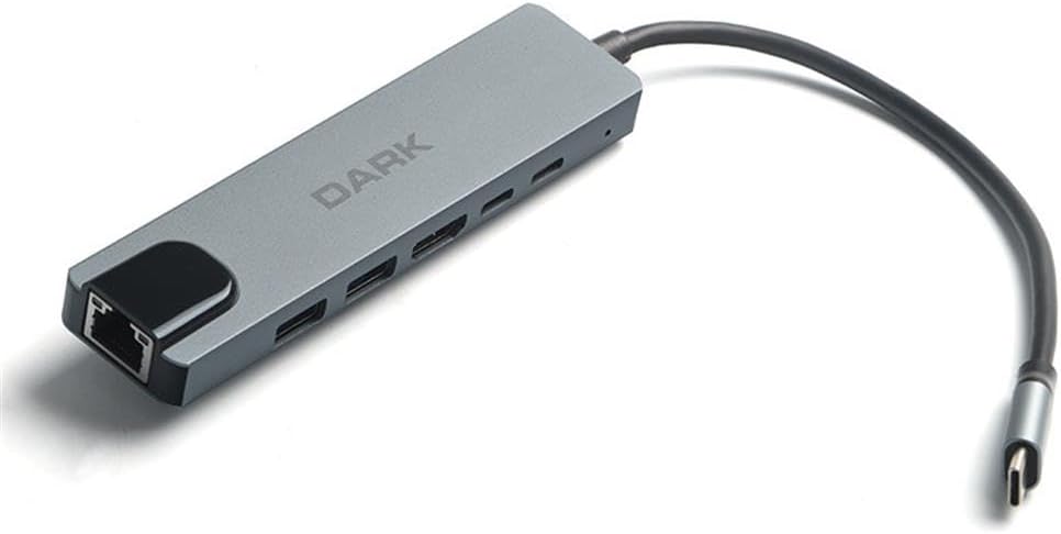 6'sı 1 Arada USB 3.2 Gen 1 Type-C to Ethernet/HDMI/USB 3.0 - USB 2.0 / USB-C PD 100W Macbook Pro/Air & Notebook/Ultrabook için Port Çoklayıcı HUB (DK-AC-U31X47)