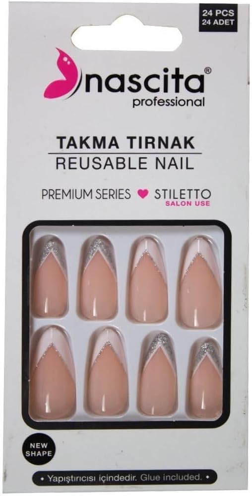 Stiletto French Tırnak - 201