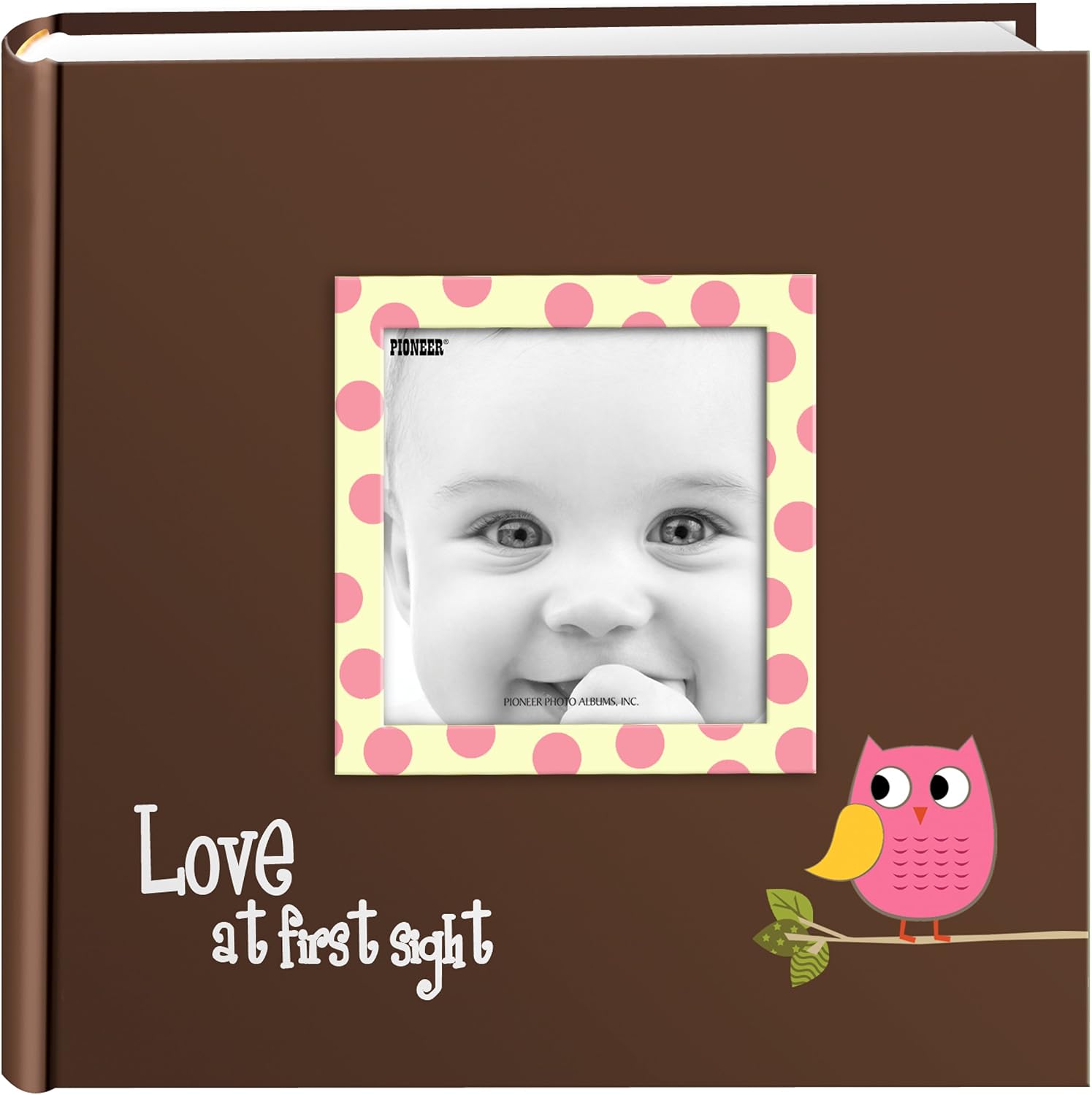 (Pink) - EV-246FB/O 200-Pocket Baby Owl Printed Designer Frame Cover Pink